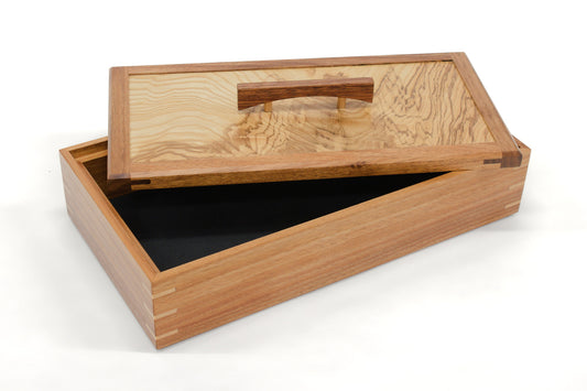 Keepsake Box #17 - Tasmanian Blackwood and Olive Ash Burl