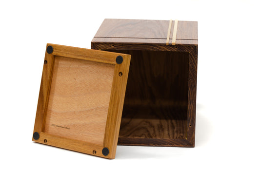 Wooden cremation urn handcrafted from Tasmanian Blackwood