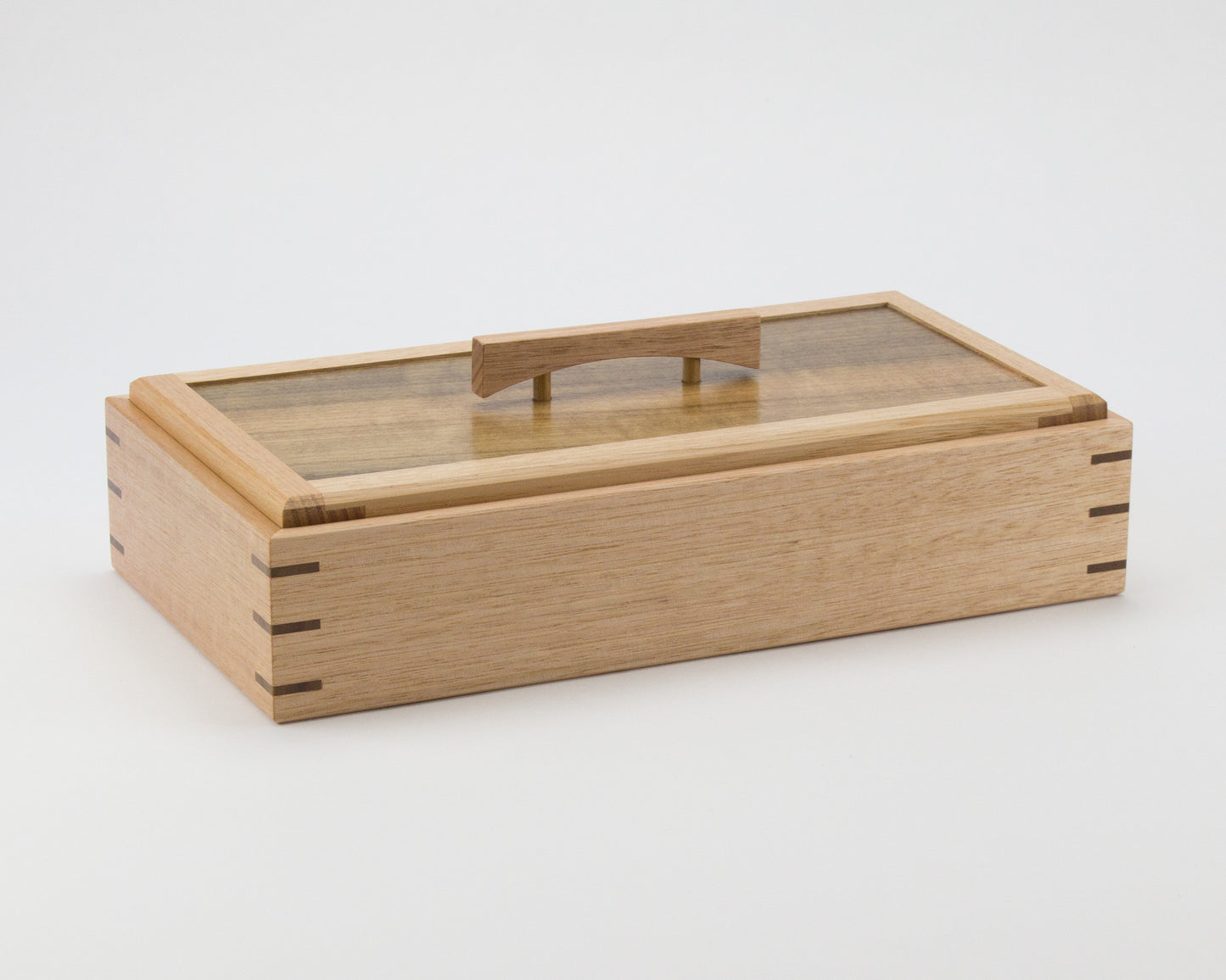 Wooden Keepsake Box handcrafted from Tasmanian Oak & Queensland Walnut