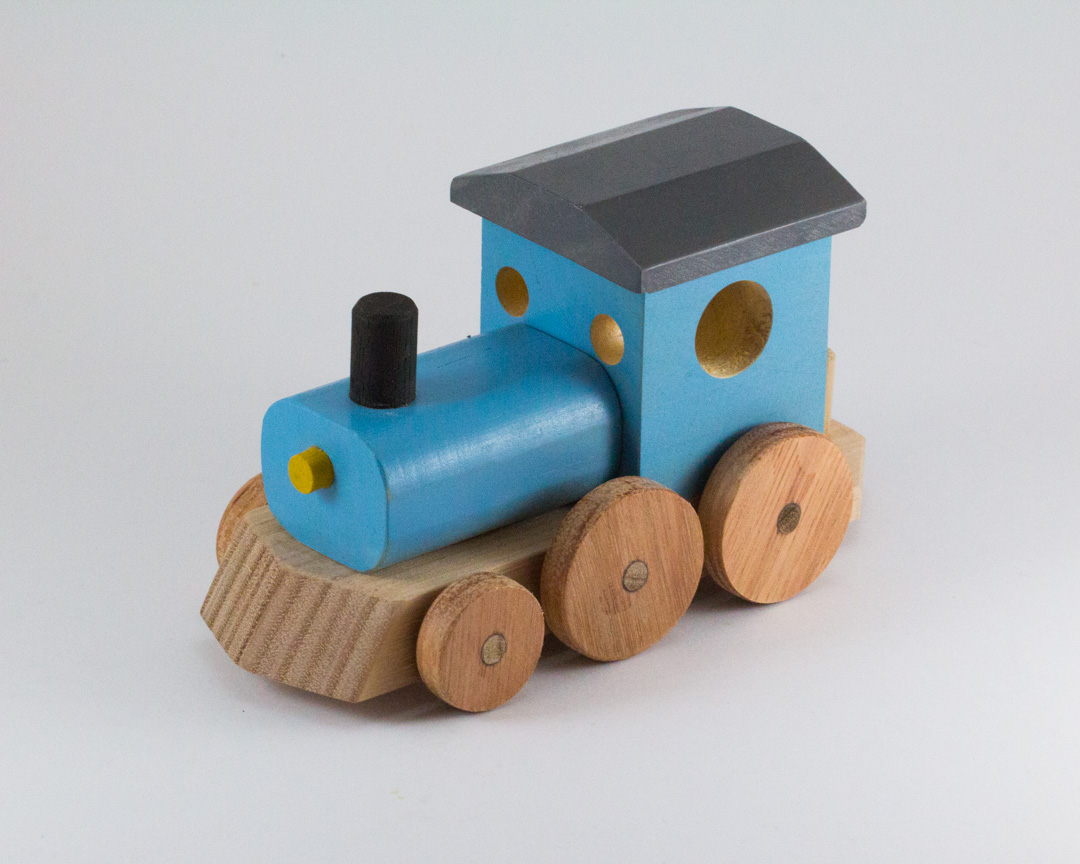 Colourful Wooden Toy Trains – Warawood Shed