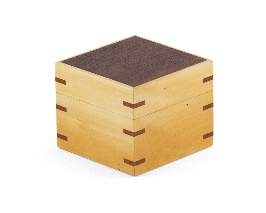 Wooden Proposal Ring Box handcrafted from Huon Pine, Jarrah and Myrtle