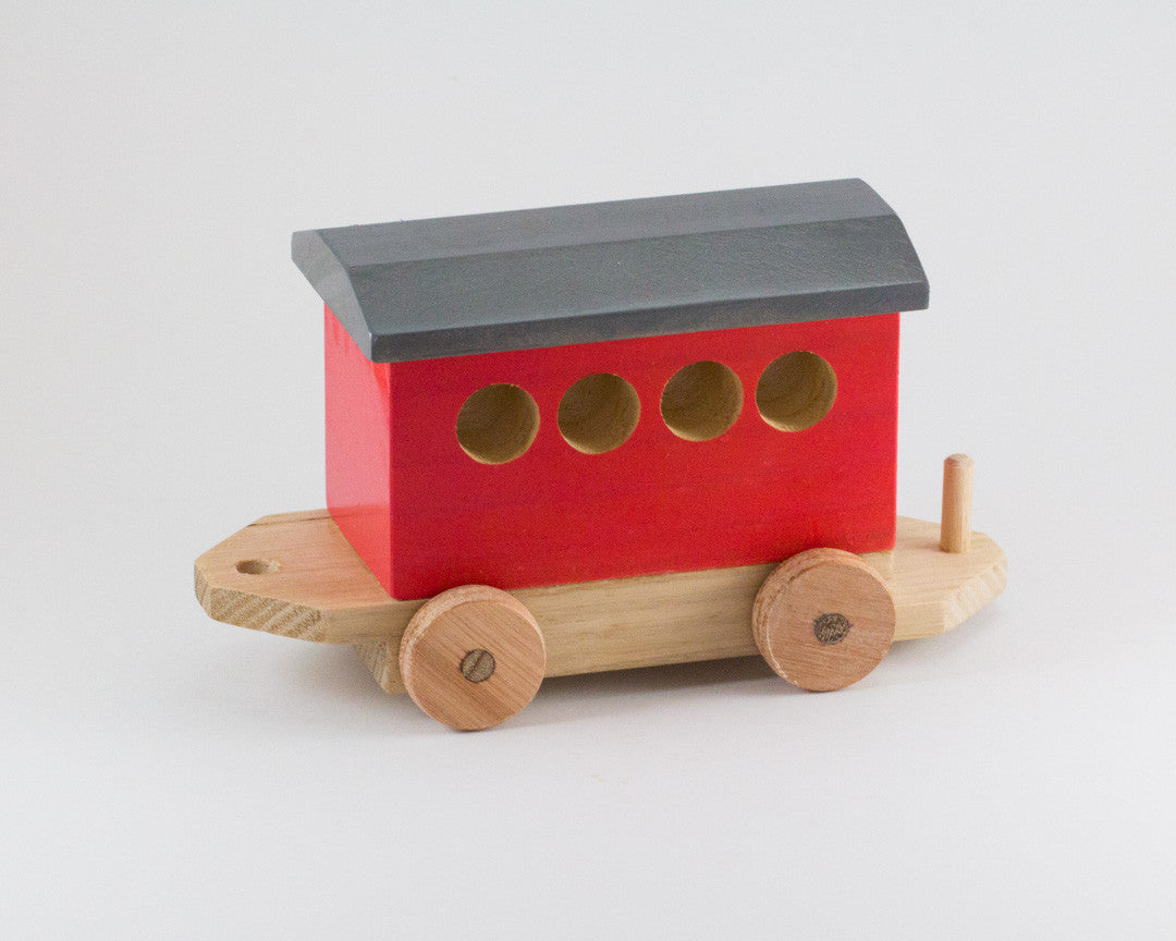 Handcrafted Wooden Toy Passenger Train