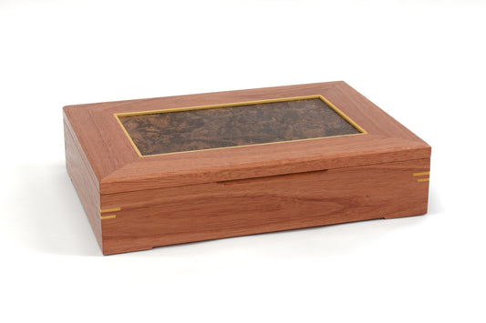 Jarrah and Walnut Burl Document Box