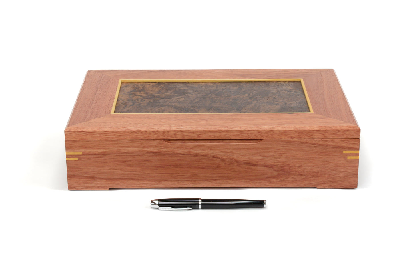 Jarrah and Walnut Burl Document Box