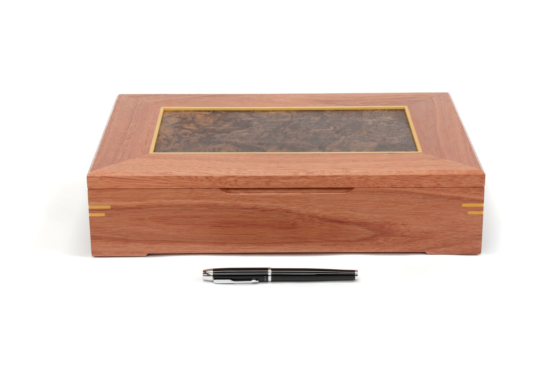 Jarrah and Walnut Burl Document Box