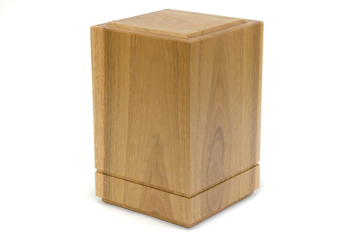 Wooden cremation urn handcrafted from Spotted Gum