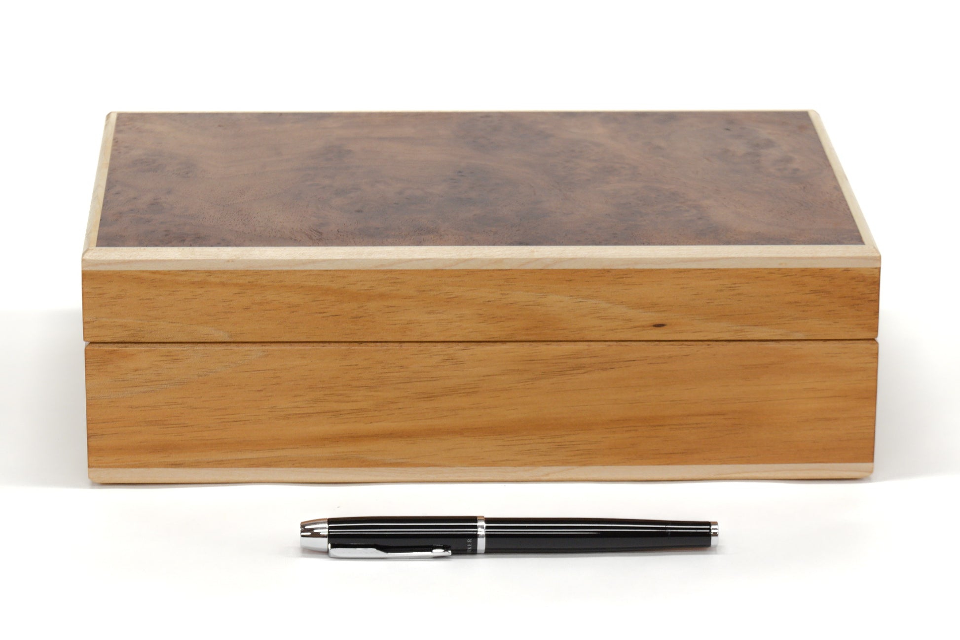 Keepsake Box #22 - Tasmanian Blackwood and Walnut Burl Info