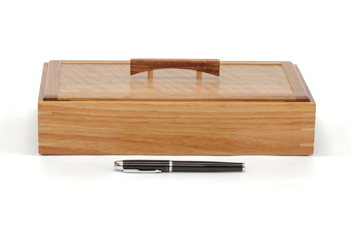 Keepsake Box #17 - Tasmanian Blackwood and Figured Queensland Walnut