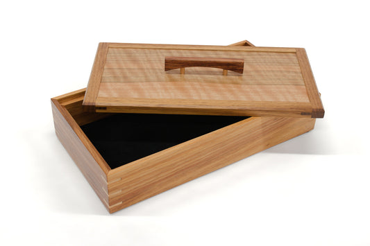 Keepsake Box #17 - Tasmanian Blackwood and Figured Queensland Walnut