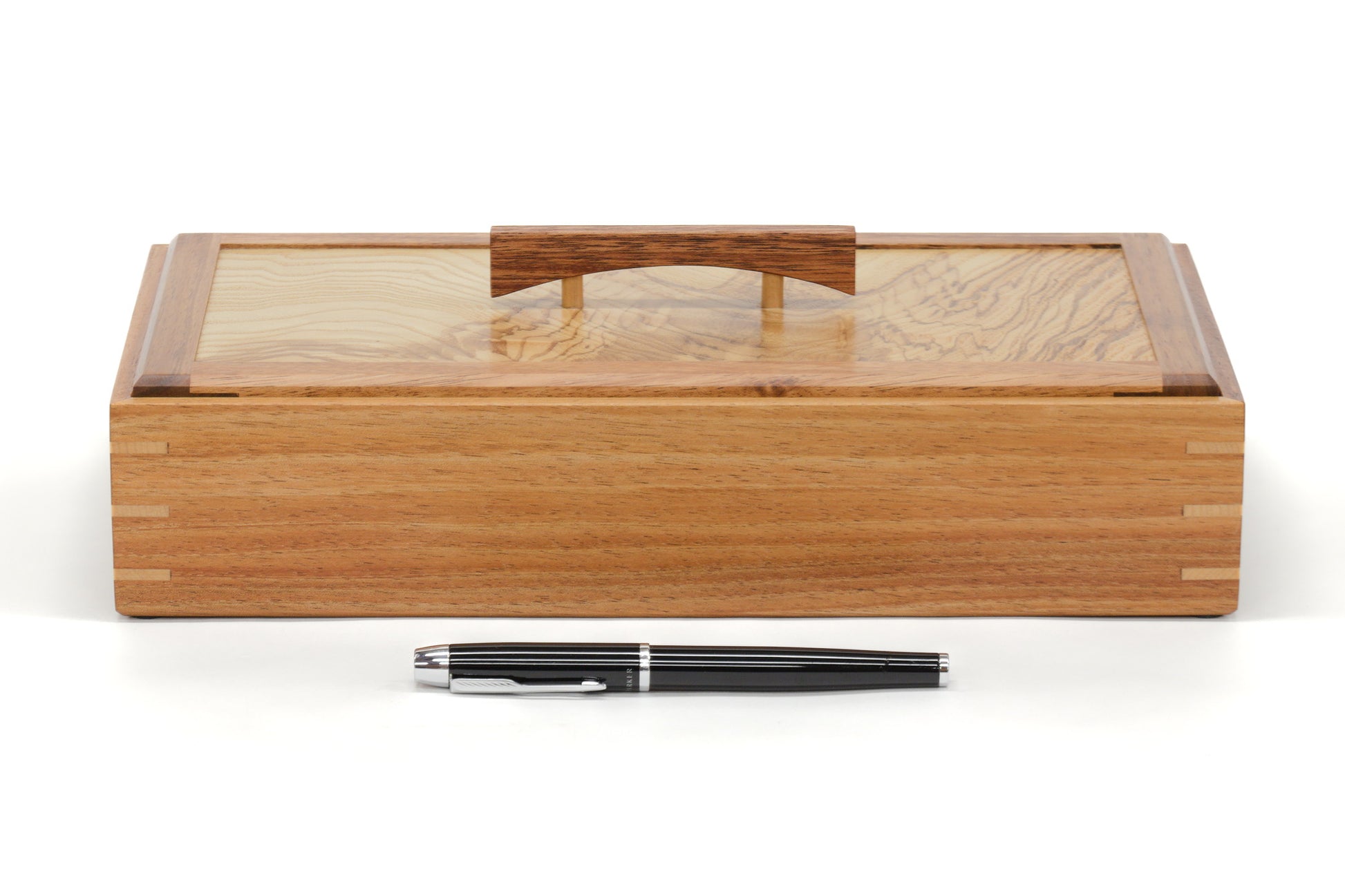 Keepsake Box #17 - Tasmanian Blackwood and Olive Ash Burl