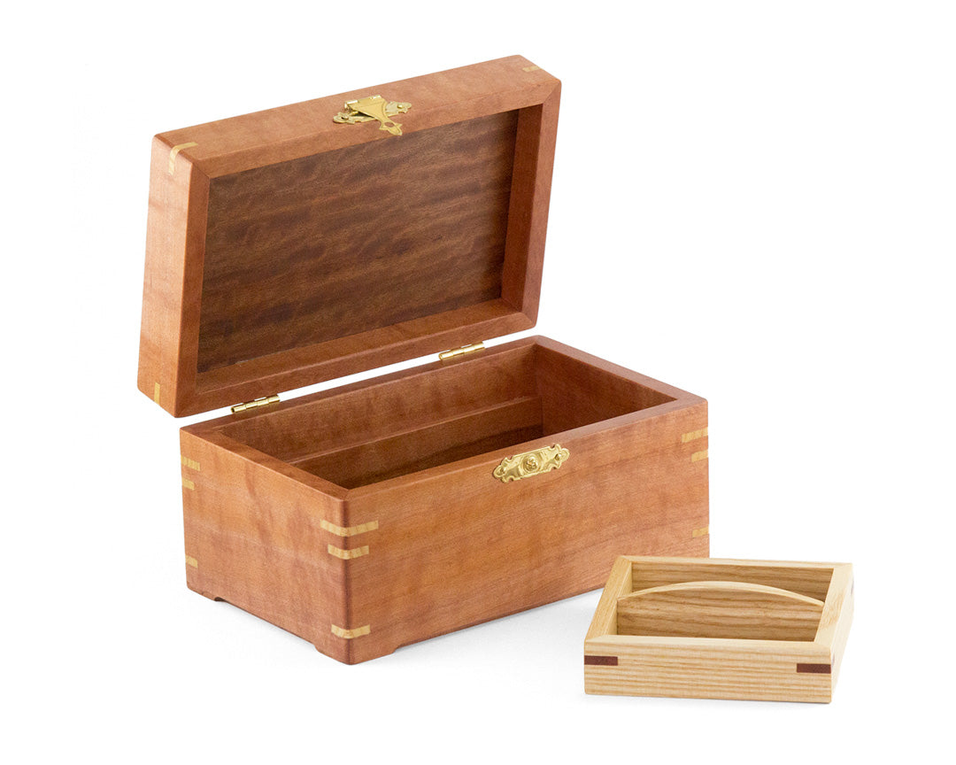 Small Wooden Jewellery Box handcrafted from Myrtle