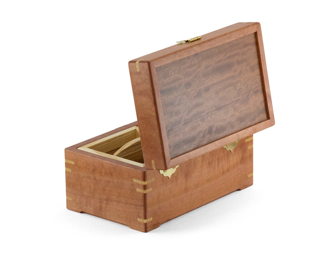 Small Wooden Jewellery Box handcrafted from Myrtle