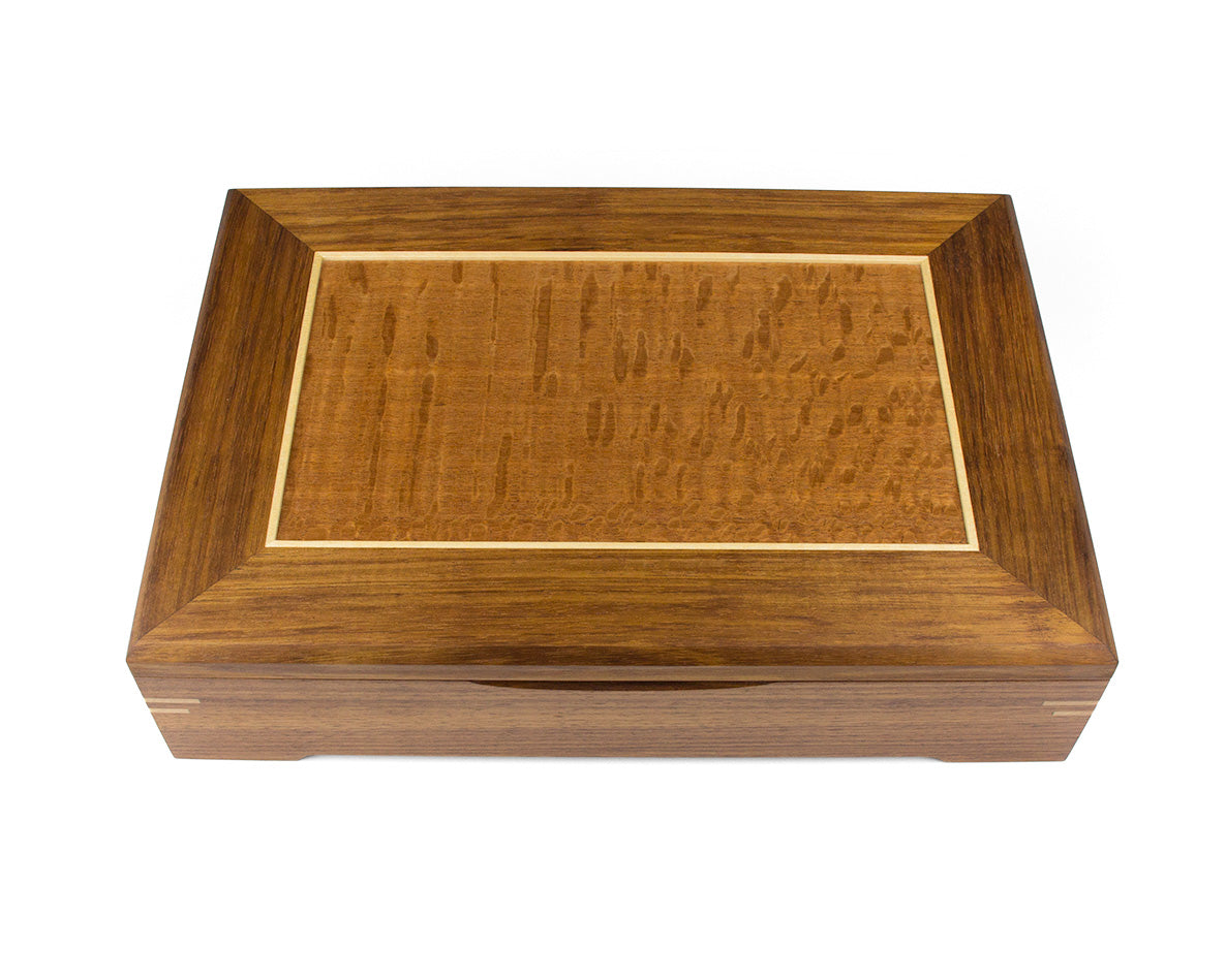 Wooden Document Box handcrafted from Tasmanian Blackwood & Silky Oak veneer