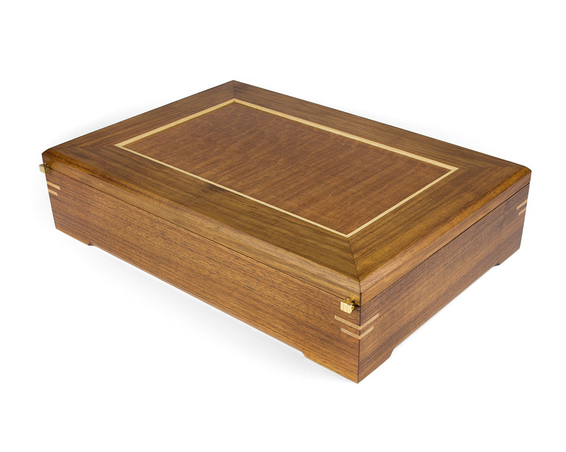 Wooden Document Box handcrafted from Tasmanian Blackwood & Silky Oak veneer