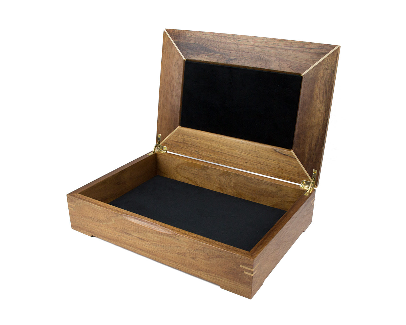 Wooden Document Box handcrafted from Tasmanian Blackwood & Walnut Burl veneer