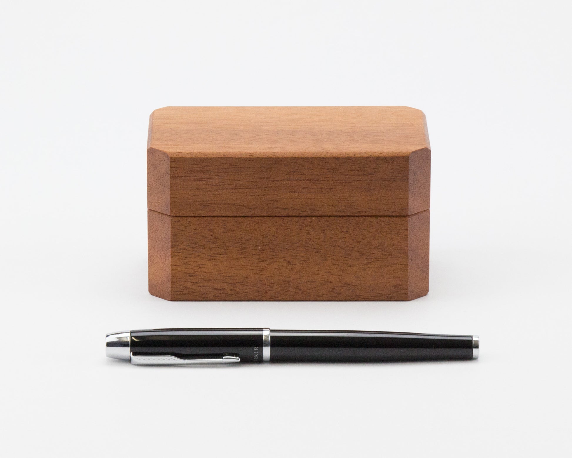 Wooden Double Ring Box handcrafted from NSW Rosewood