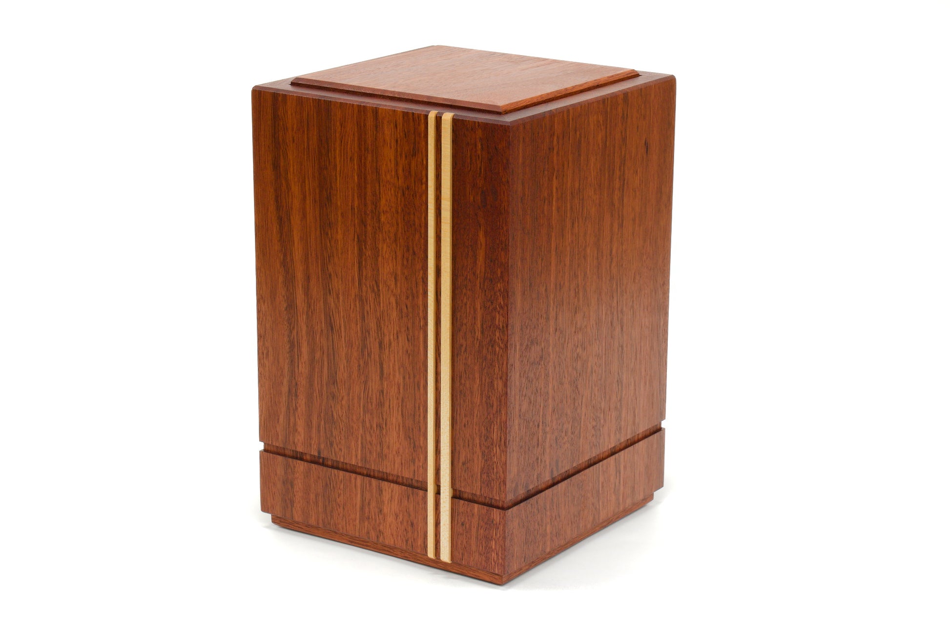 Wooden cremation urn handcrafted from Jarrah