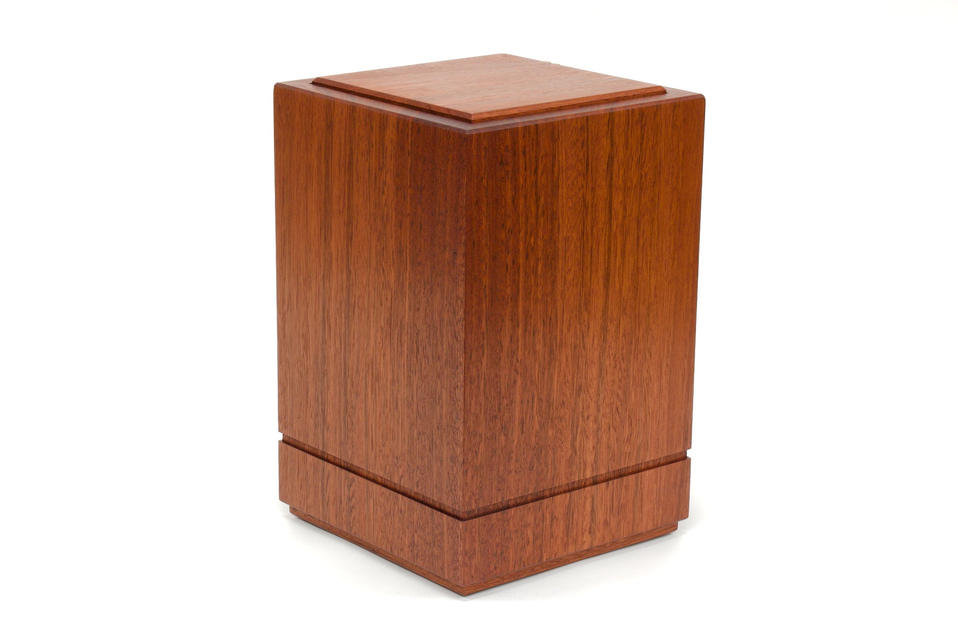 Wooden cremation urn handcrafted from Jarrah