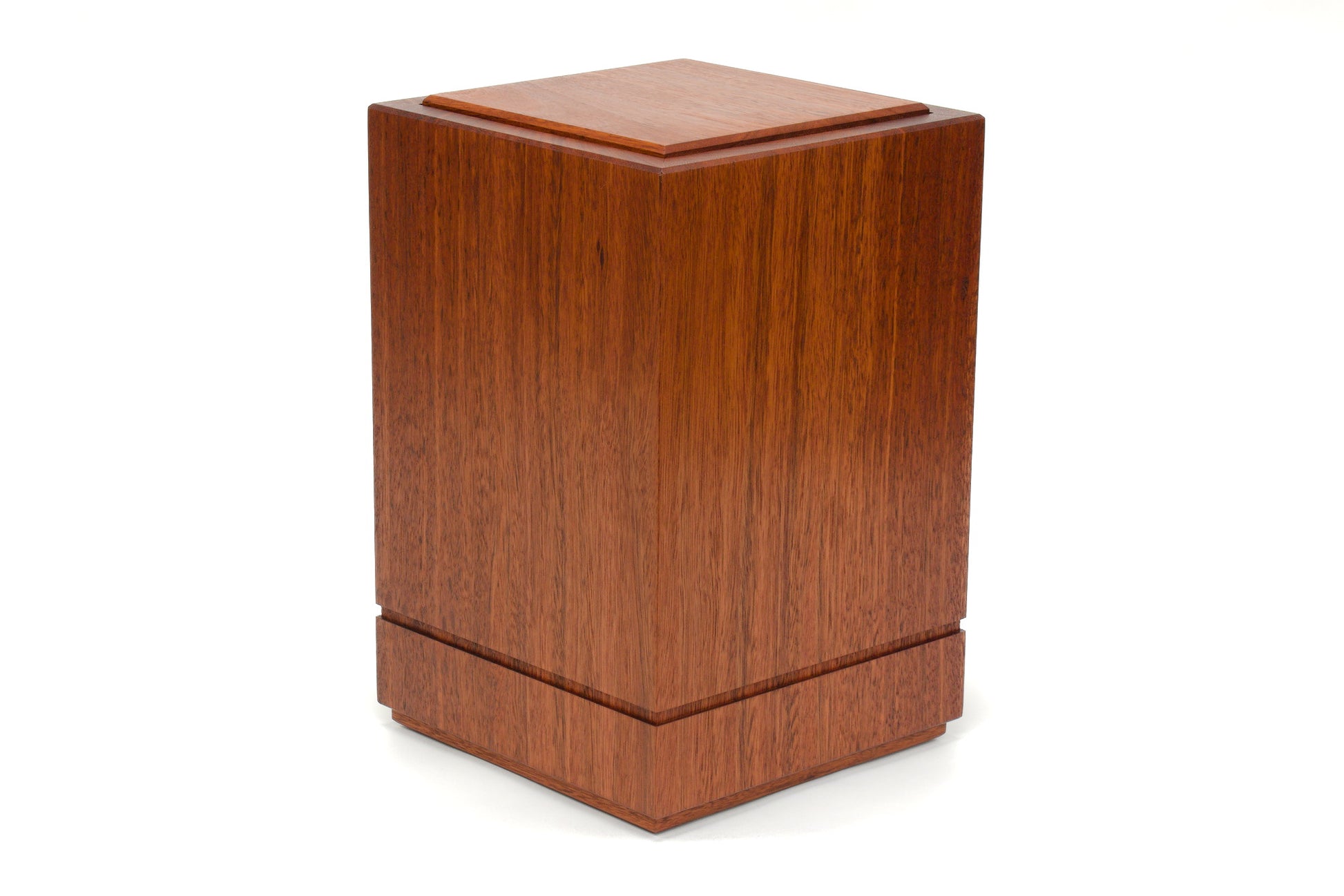 Wooden cremation urn handcrafted from Jarrah