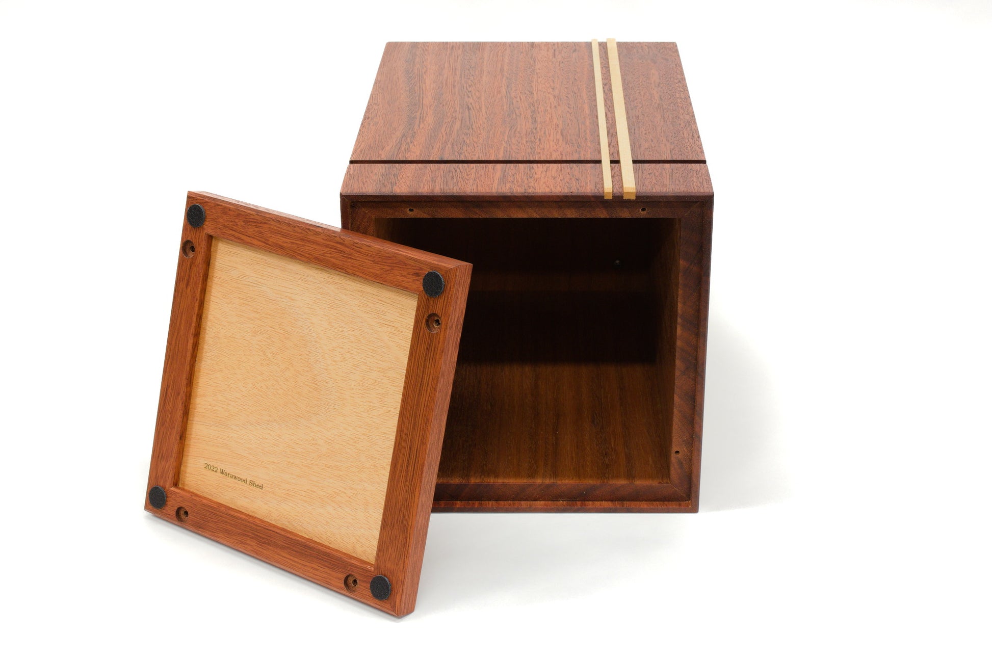 Wooden cremation urn handcrafted from Jarrah