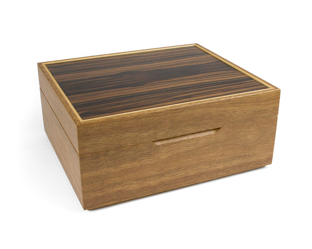 Spotted Gum and Macassar Ebony Watch Box