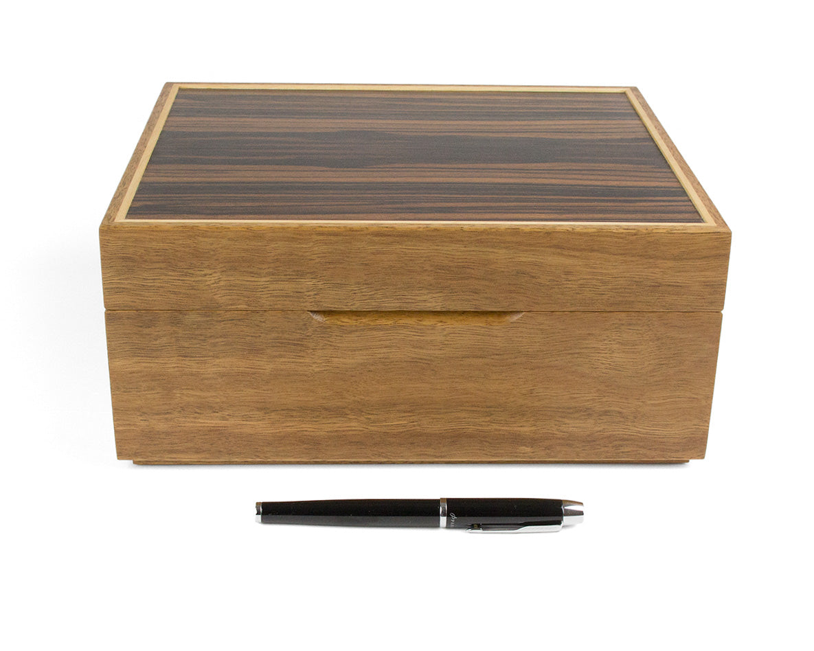 Spotted Gum and Macassar Ebony Watch Box
