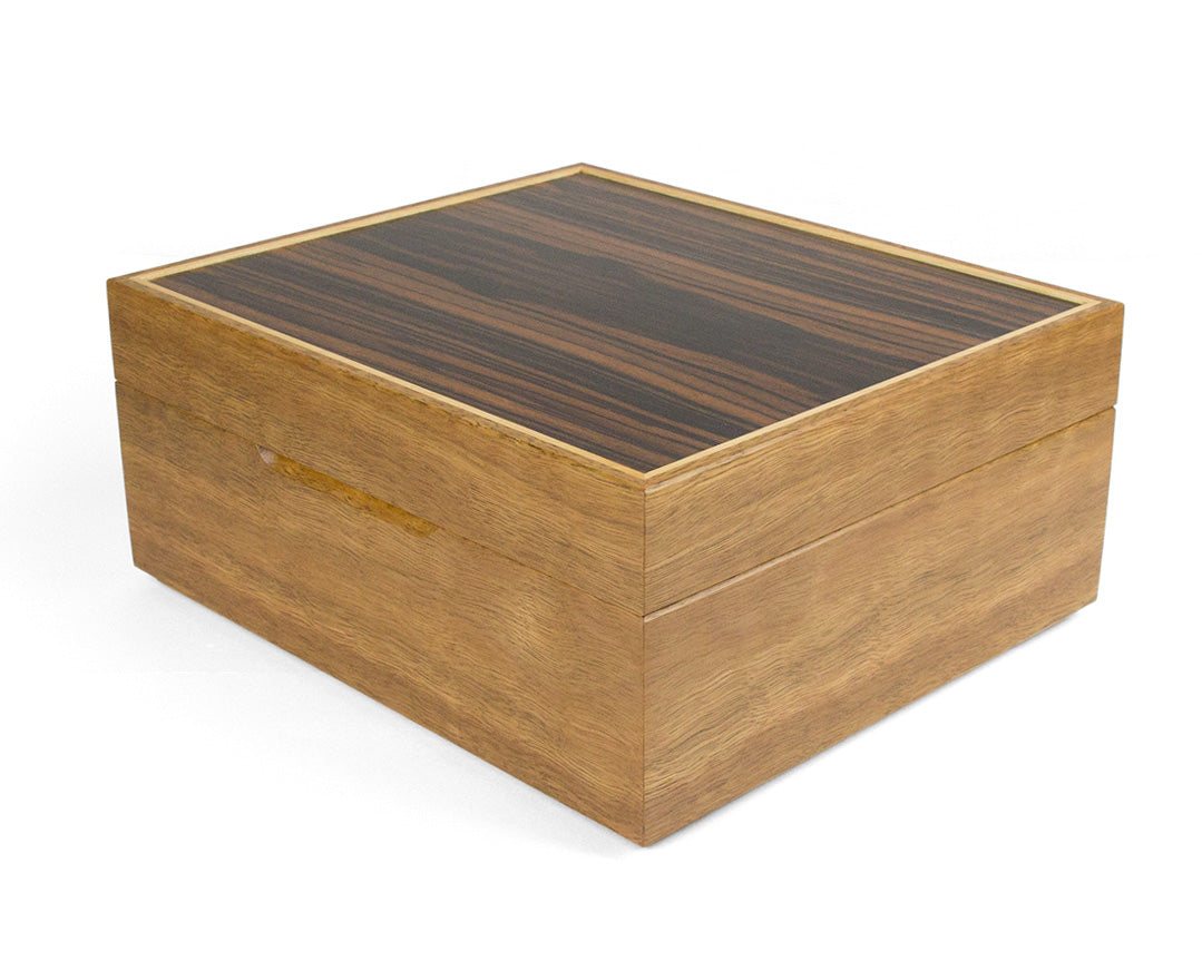 Spotted Gum and Macassar Ebony Watch Box