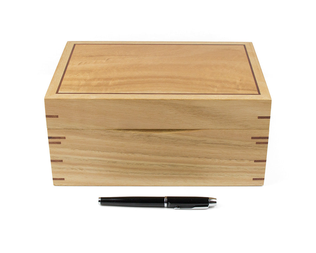 Wooden Jewellery Box with two trays handcrafted from Blackbutt and Jarrah