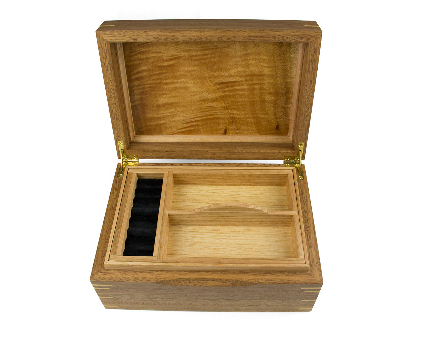 Jewellery Box handcrafted from Spotted Gum and Tasmanian Oak