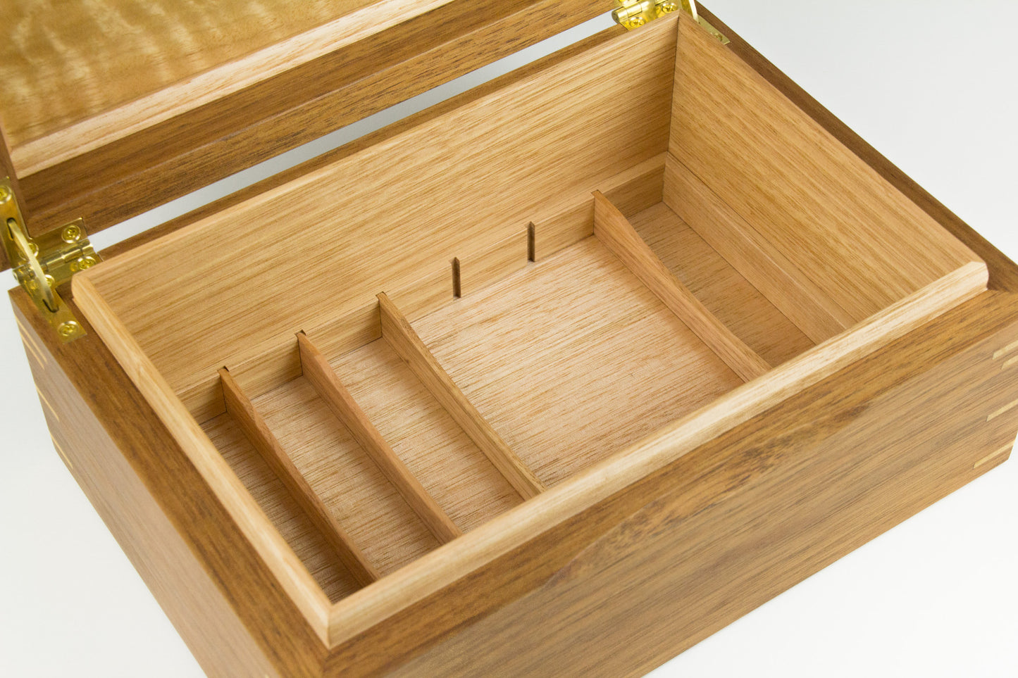 Wooden jewellery box handcrafted from Tasmanian Blackwood and Tasmanian Oak