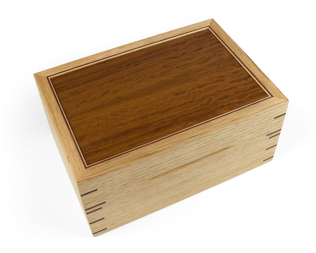 Jewellery Box handcrafted from Tasmanian Oak and Jarrah