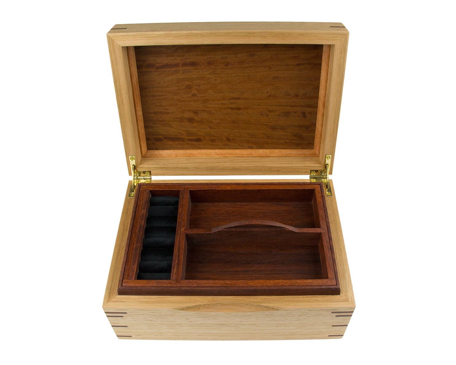 Jewellery Box handcrafted from Tasmanian Oak and Jarrah