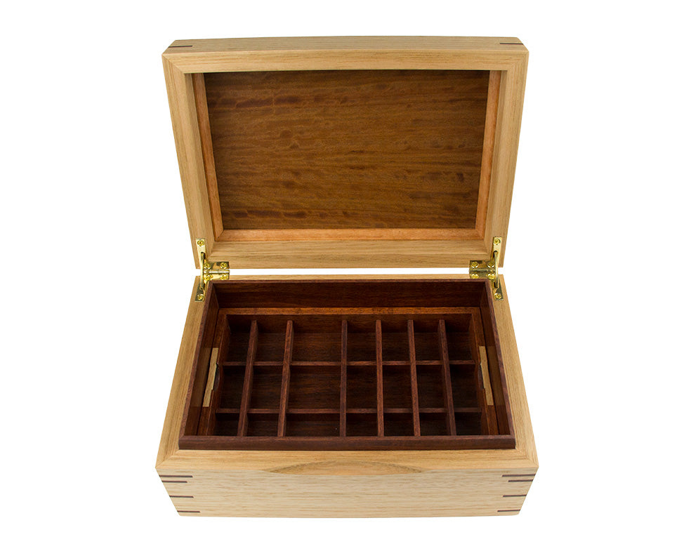 Jewellery Box handcrafted from Tasmanian Oak and Jarrah