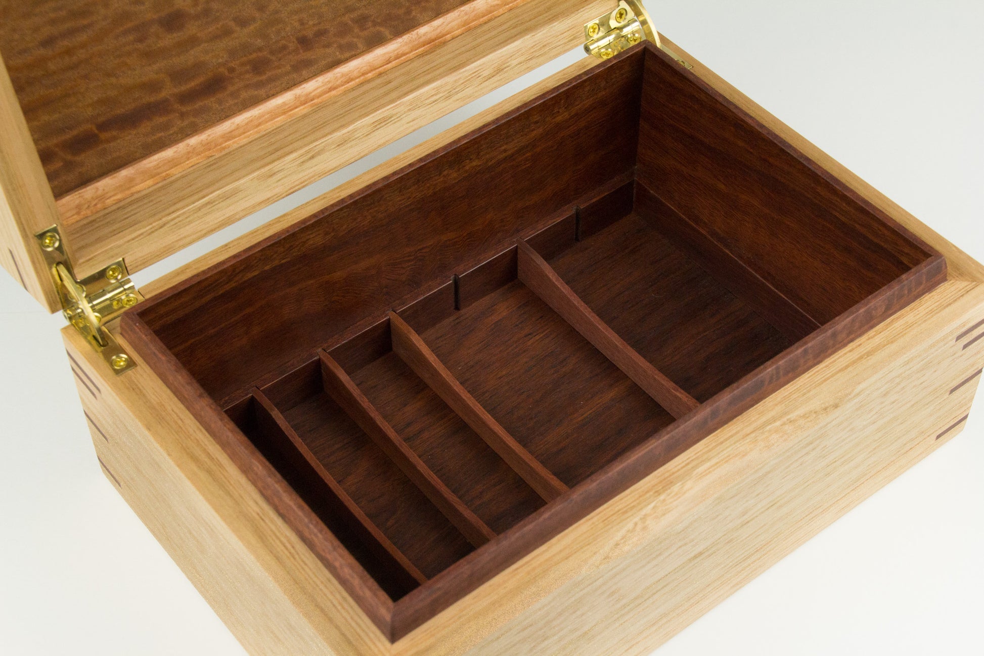 Jewellery Box handcrafted from Tasmanian Oak and Jarrah