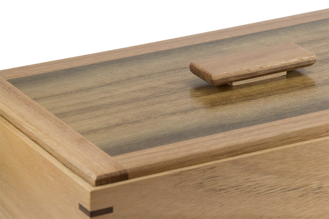 Wooden Keepsake Box handcrafted from Australian Blackbutt & Queensland Walnut