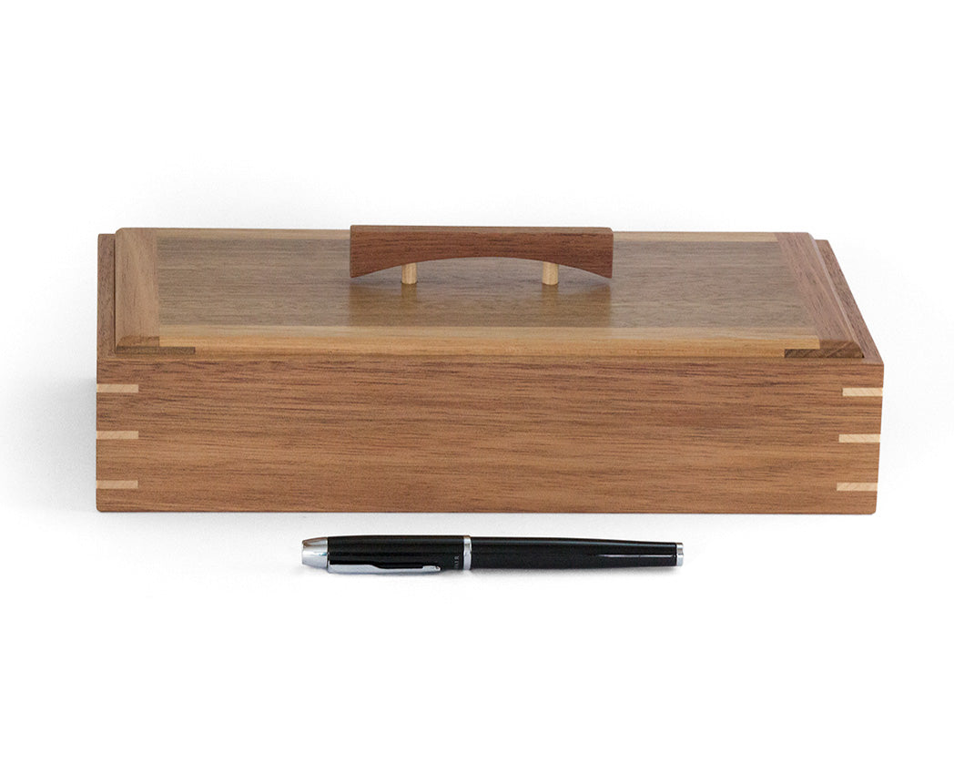 Wooden Keepsake Box handcrafted from Tasmanian Blackwood & Spotted Gum