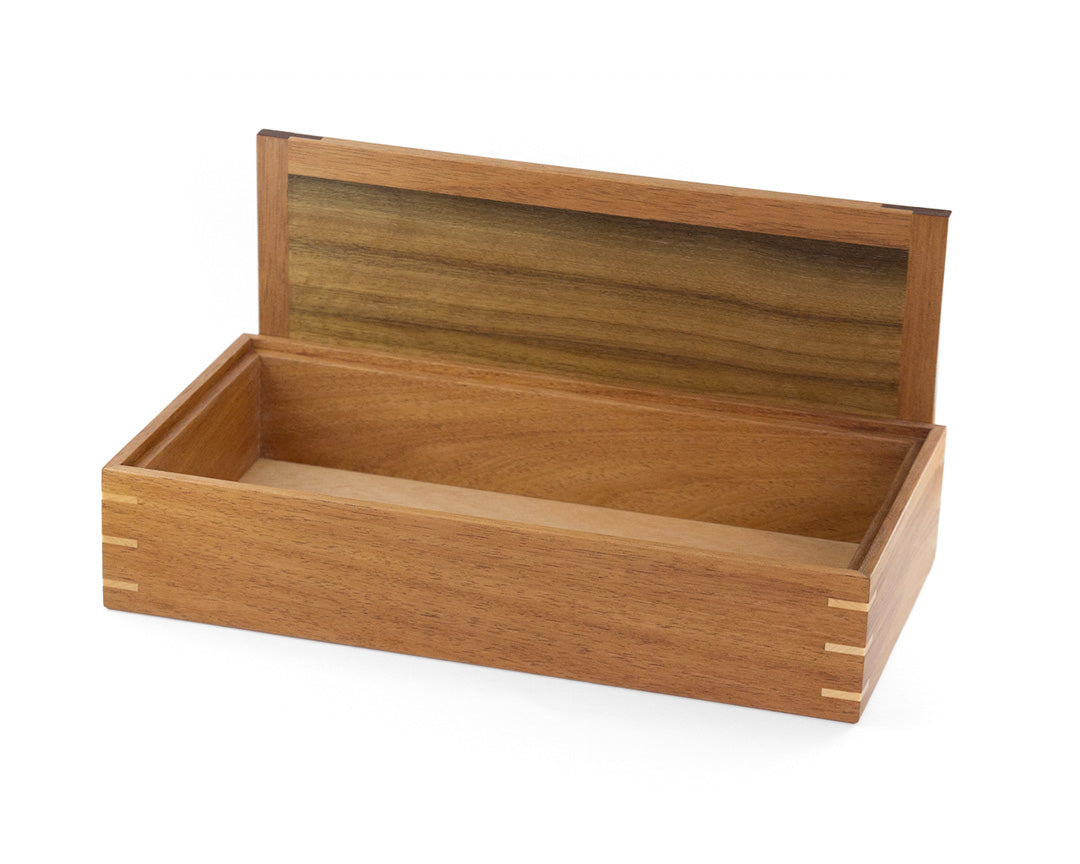 Wooden Keepsake Box handcrafted from Tasmanian Blackwood & Queensland Walnut