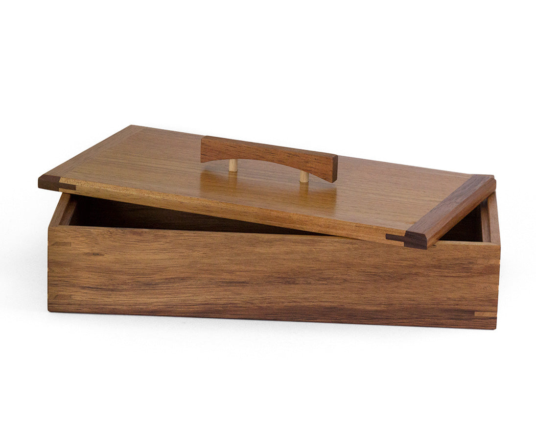 Wooden Keepsake Box handcrafted from Tasmanian Blackwood & PNG Rosewood
