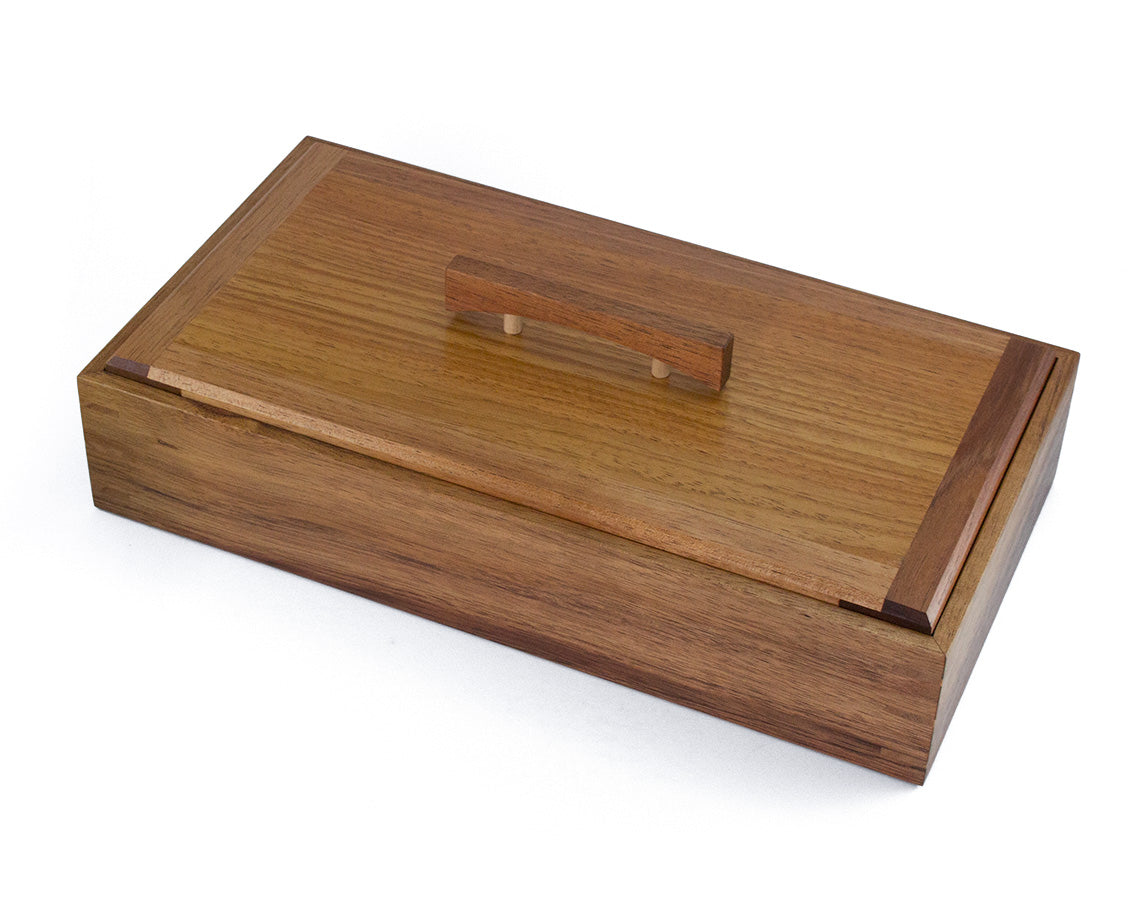 Wooden Keepsake Box handcrafted from Tasmanian Blackwood & PNG Rosewood