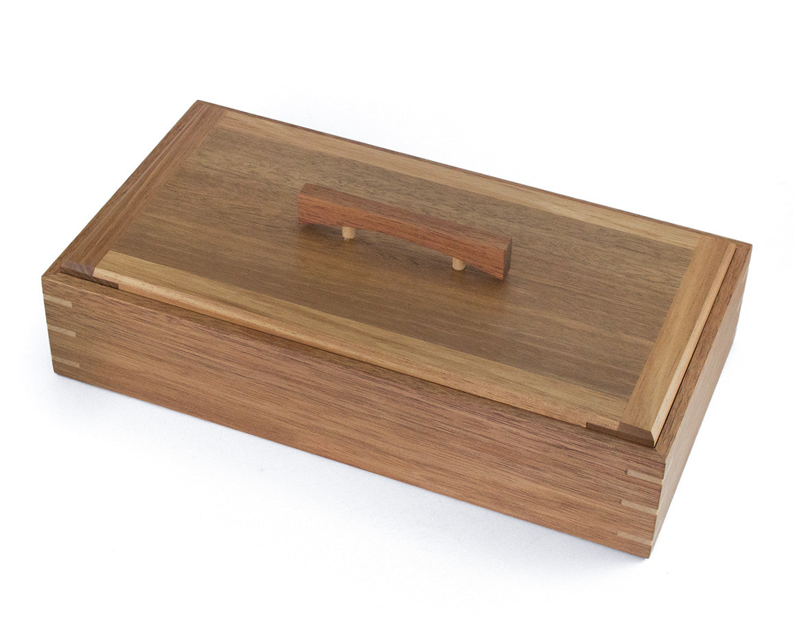 Wooden Keepsake Box handcrafted from Tasmanian Blackwood & Spotted Gum
