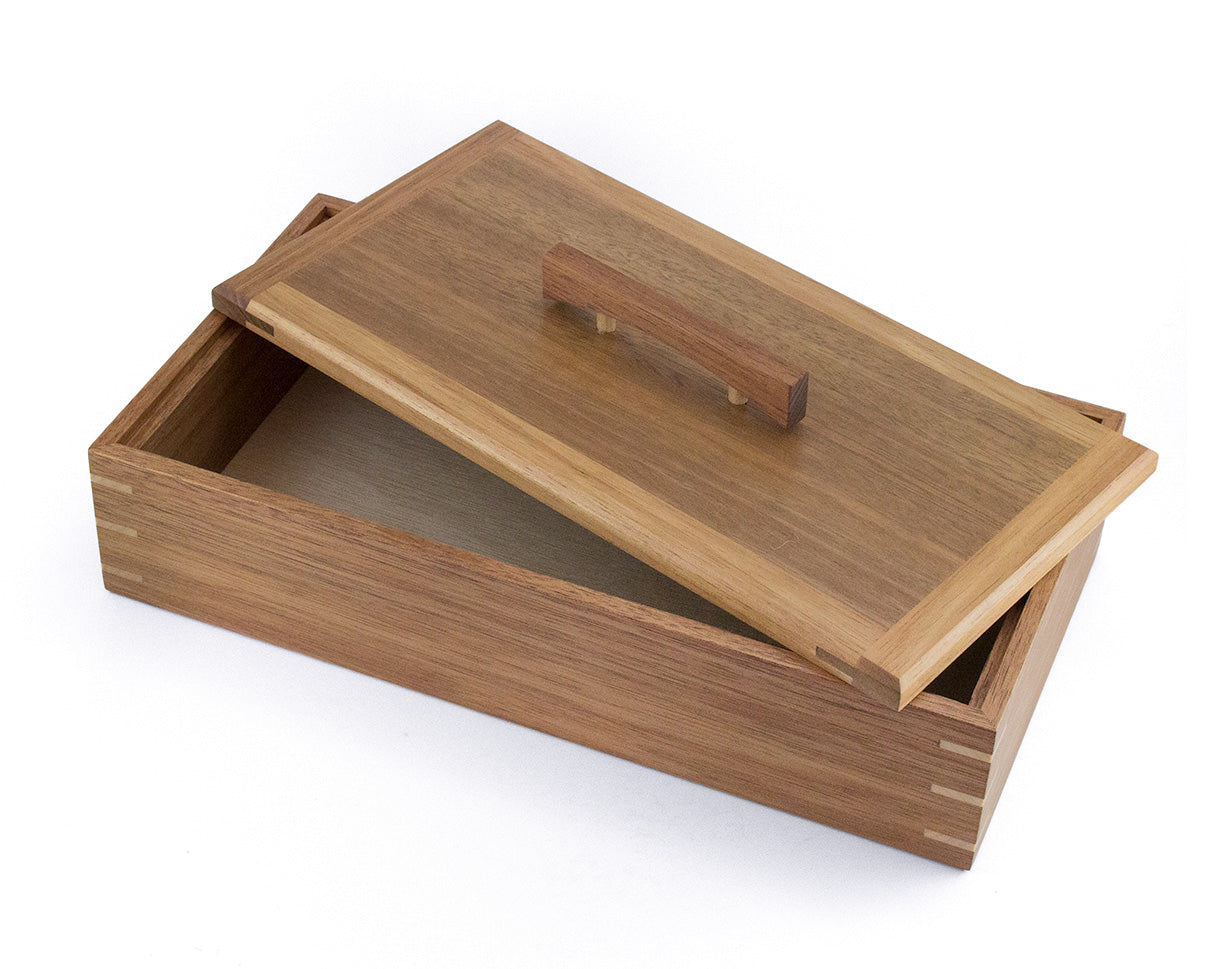 Wooden Keepsake Box handcrafted from Tasmanian Blackwood & Spotted Gum