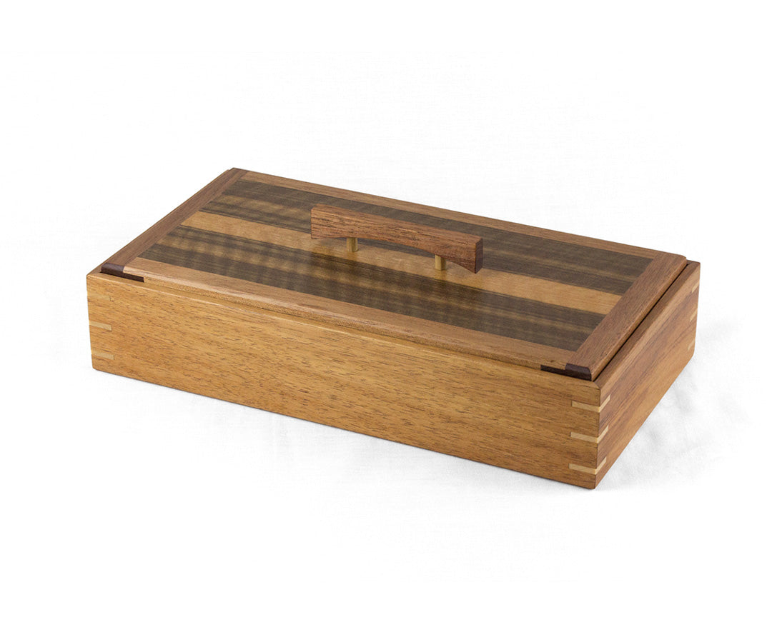 Wooden Keepsake Box handcrafted from Tasmanian Blackwood & Queensland Walnut