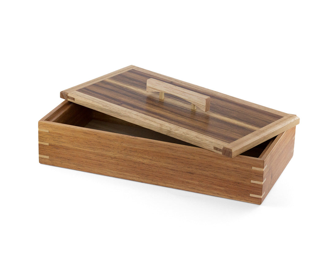 Wooden Keepsake Box handcrafted from Tasmanian Blackwood & Queensland Walnut