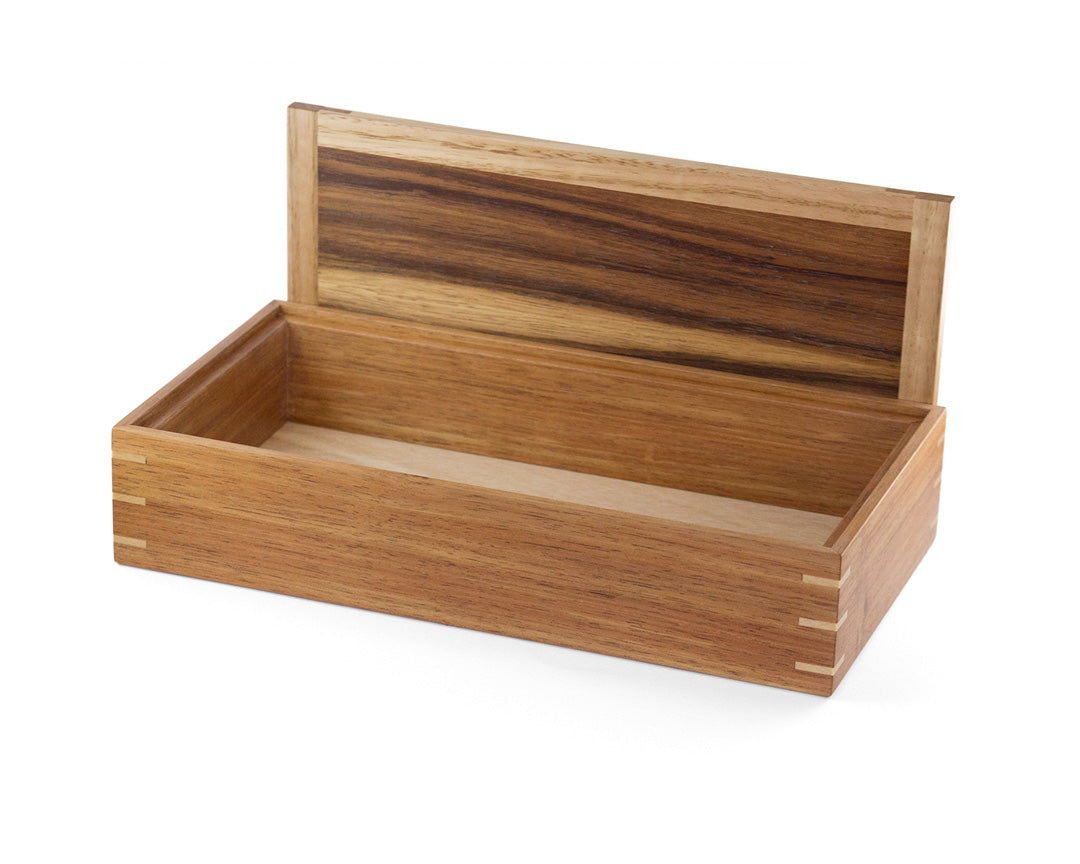 Wooden Keepsake Box handcrafted from Tasmanian Blackwood & Queensland Walnut