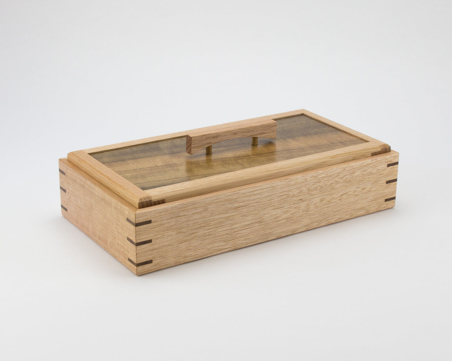 Wooden Keepsake Box handcrafted from Tasmanian Oak & Queensland Walnut