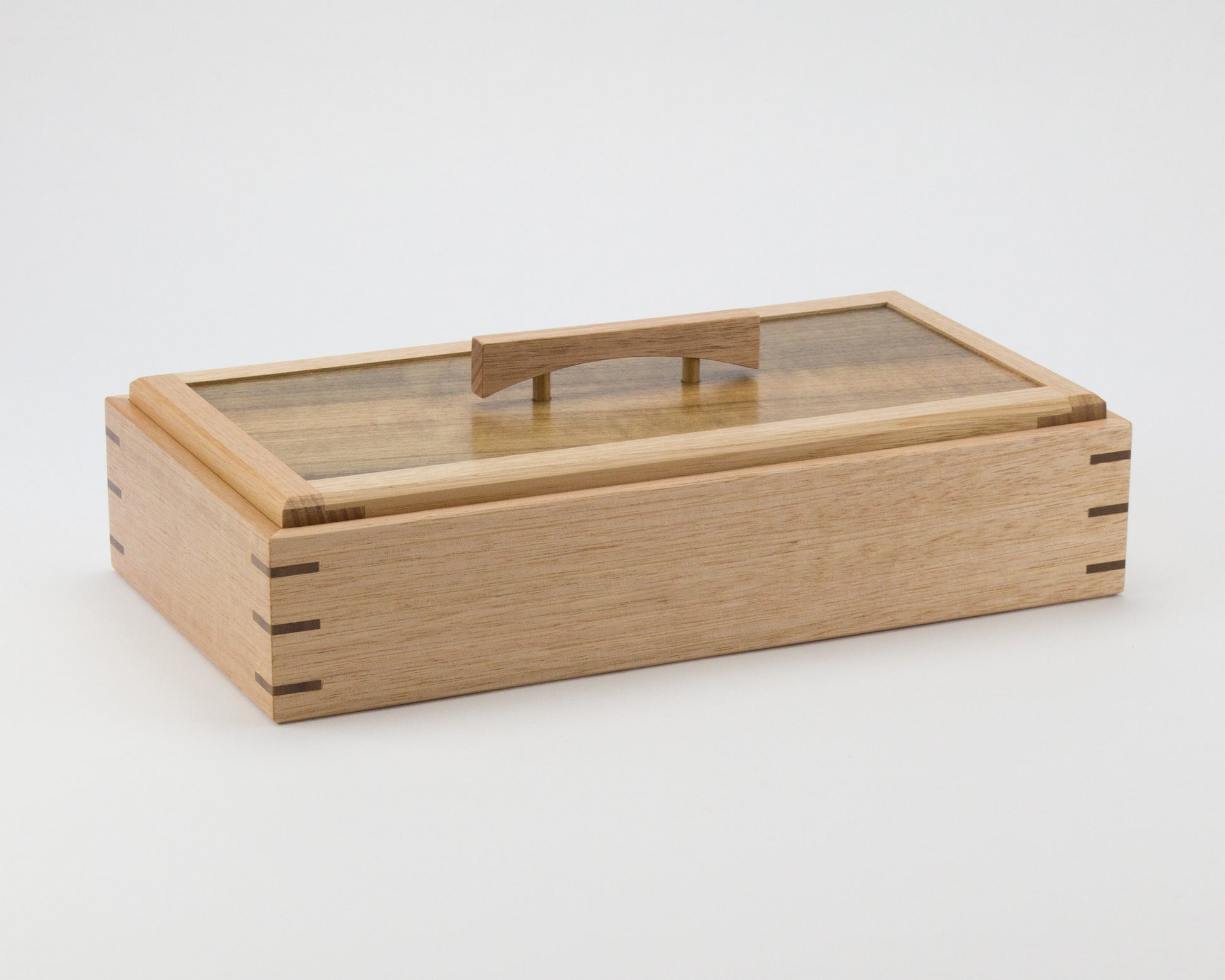 Wooden Keepsake Box handcrafted from Tasmanian Oak & Queensland Walnut