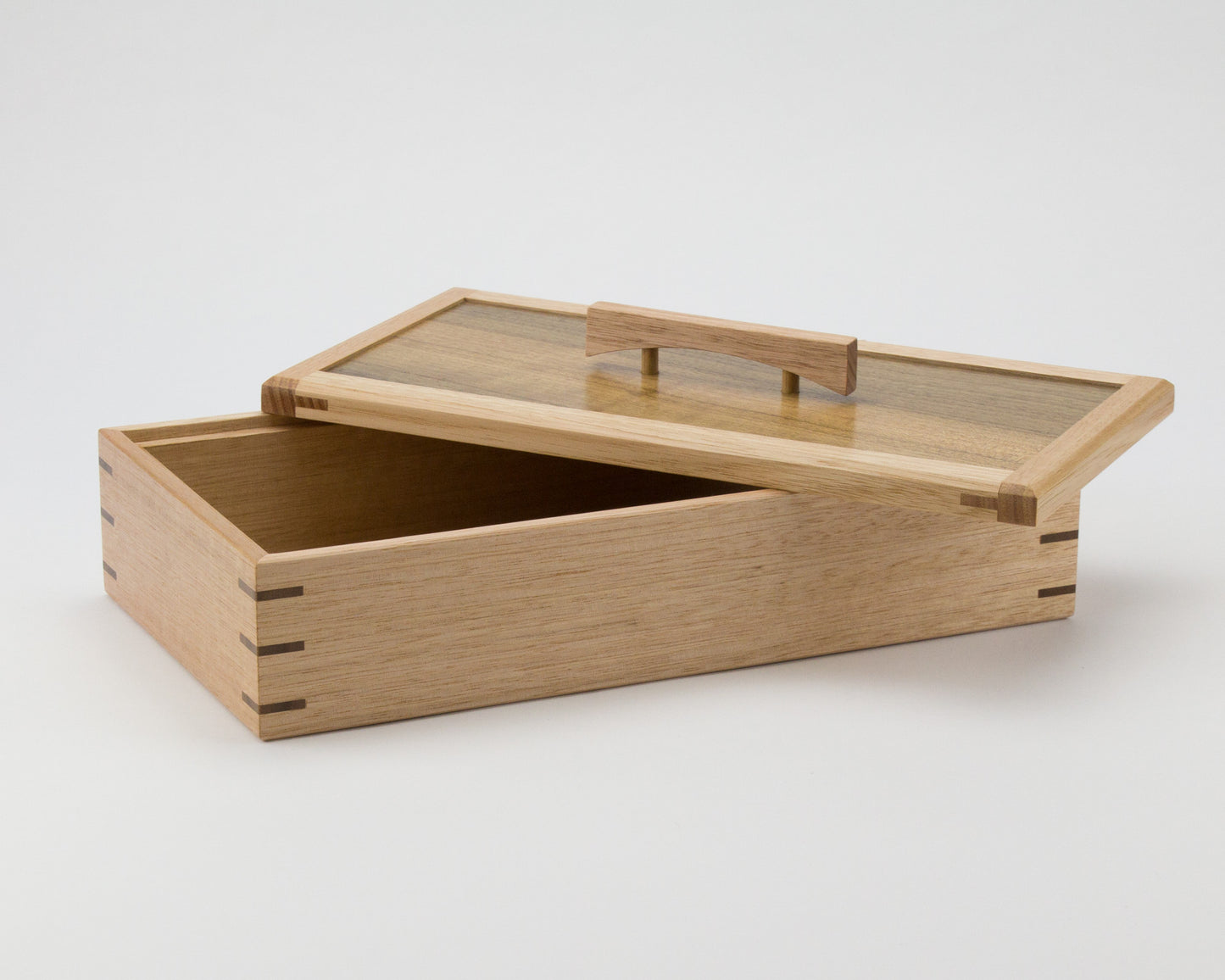 Wooden Keepsake Box handcrafted from Tasmanian Oak & Queensland Walnut