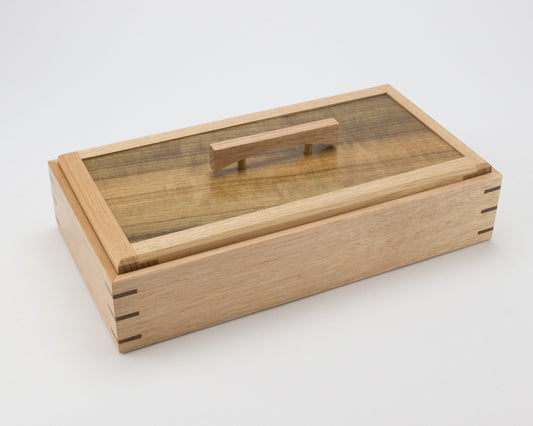 Wooden Keepsake Box handcrafted from Tasmanian Oak & Queensland Walnut