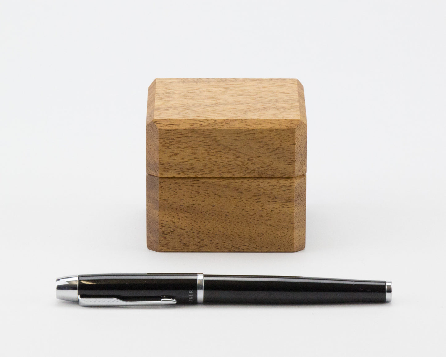 The Elegance wooden ring box handcrafted from Blackwood timber