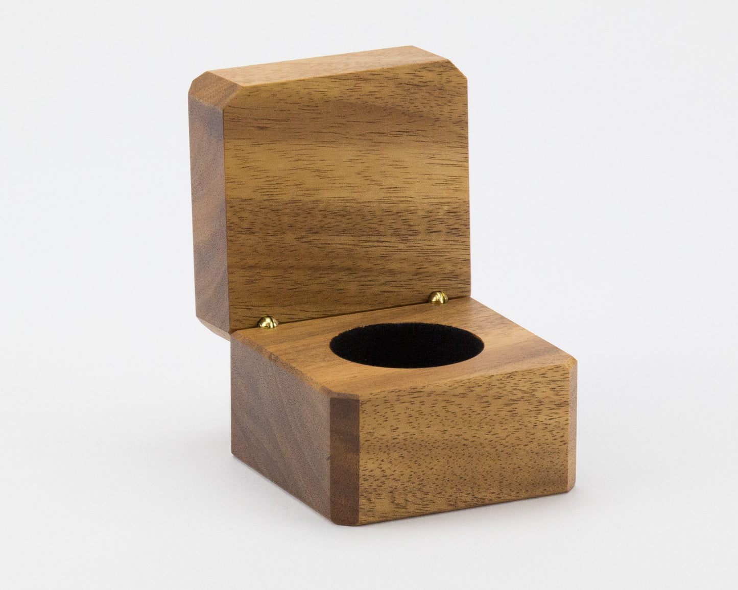 The Elegance wooden ring box handcrafted from Blackwood timber